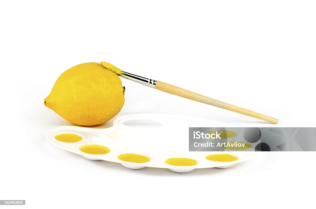 Лимонный и Палитра - Стоковые фото Блестящий роялти-фри