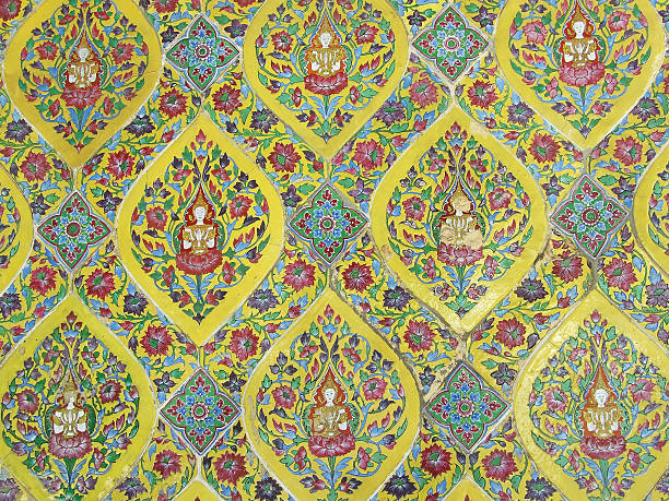 istock vintage traditional thai line art 452965377