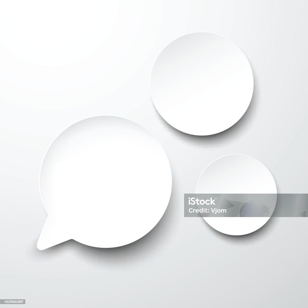 Blanc papier rond bulles de dialogue. - clipart vectoriel de Abstrait libre de droits