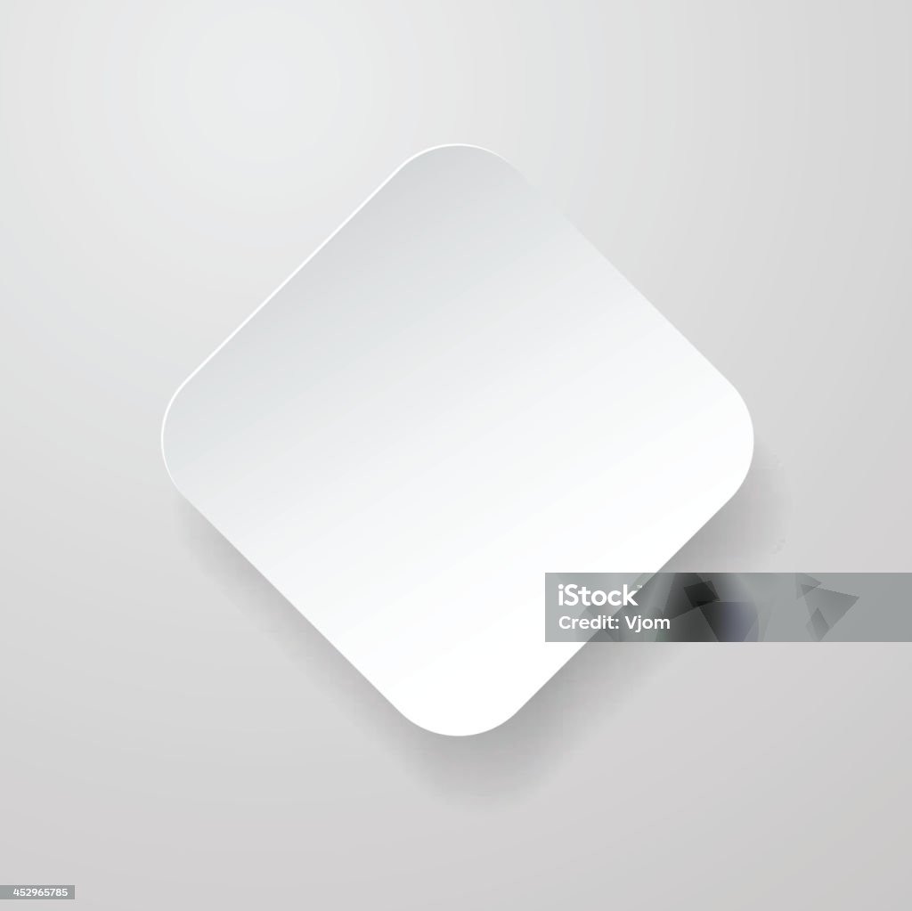 Papel blanco rectangular Nota sobre gris. - arte vectorial de Abstracto libre de derechos