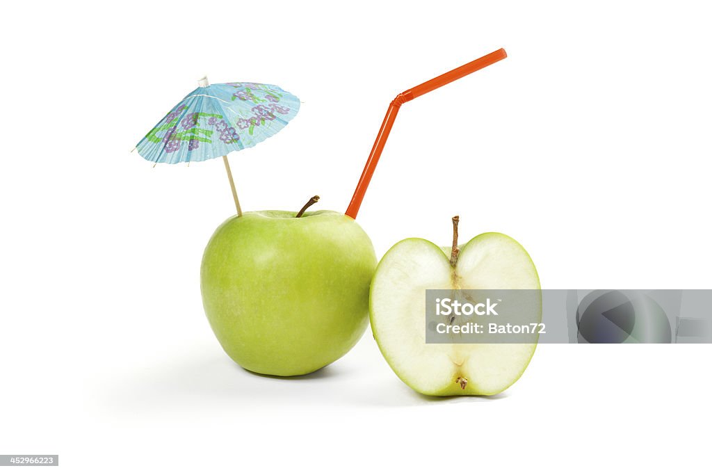 Fotografía de manzana verde Aislado en blanco - Foto de stock de Comida sana libre de derechos