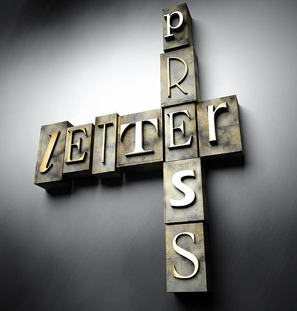 istock Letter press concept, vintage letterpress text 452966253
