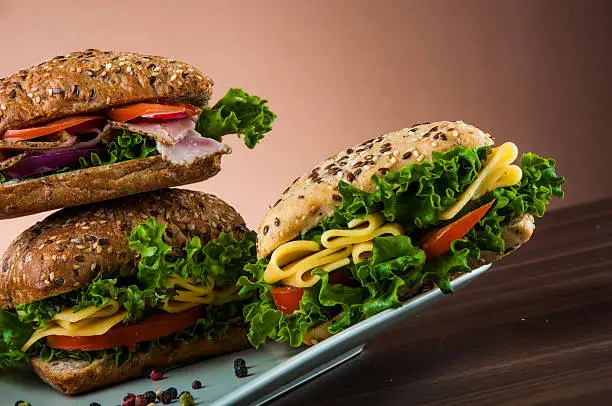 Photo of Organic, healthy food with sandwich