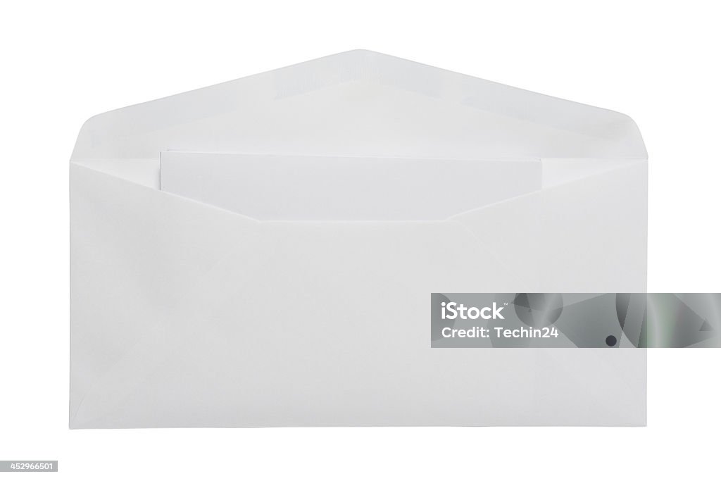 envelope de branco - Foto de stock de Branco royalty-free