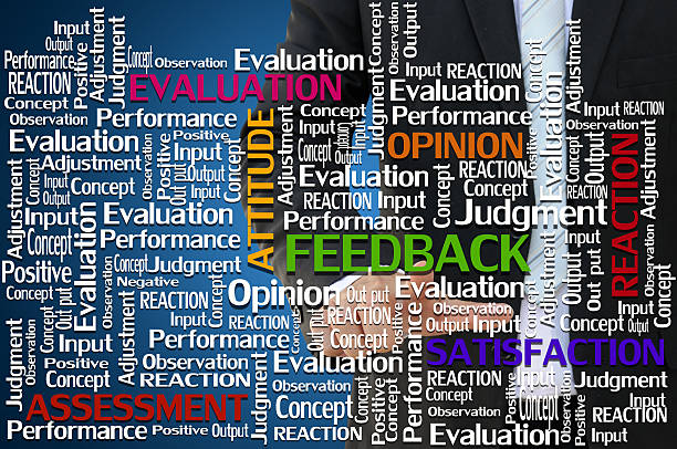 istock Business hand with feedback and evaluation concept 452968505