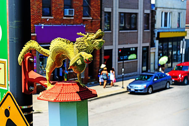 istock Dragon Lamp in  Chinatown, Chicago 452968521