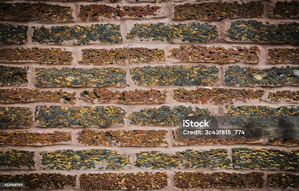 Stary czerwony Mur z cegły tekstury - Zbiór zdjęć royalty-free (Architektura)