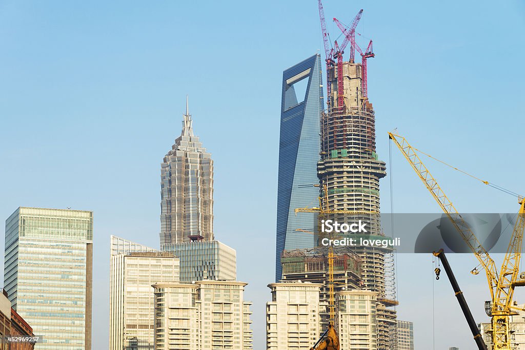 Строительство в Шанхае - Стоковые фото Архитектура роялти-фри