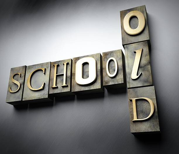 istock Old school concept, vintage letterpress text 452969371