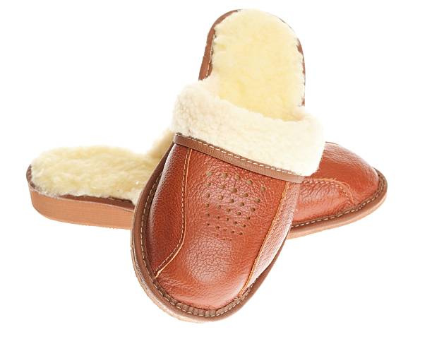 istock brown slippers isolated on a white background. 452977805