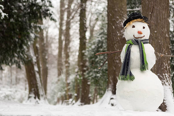 istock Snowy day and snowman 452980765