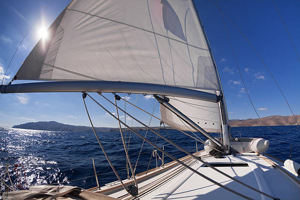 istock Sailboat crop during the regatta 452983309