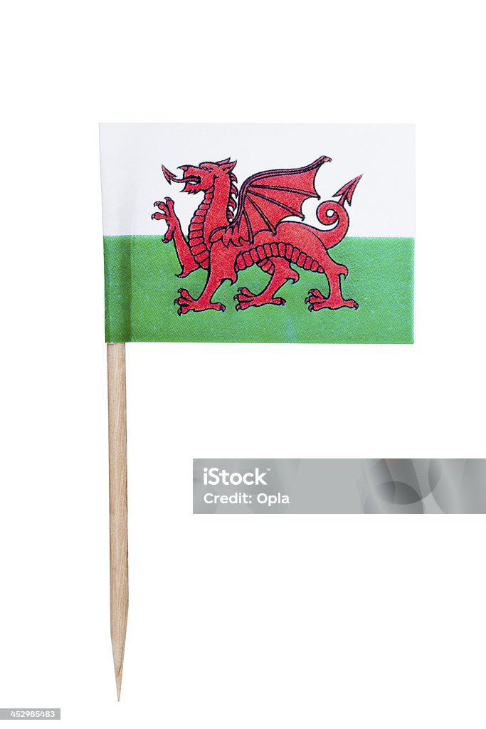 Bandeira papel do País de Gales - Royalty-free Bandeira do País de Gales Foto de stock