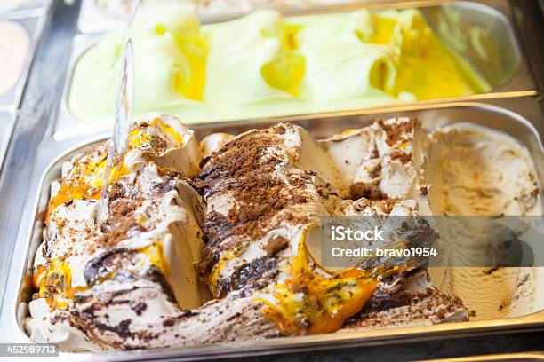 Gelato In A Store Window Stock Photo - Download Image Now - Candy, Cold Temperature, Desire