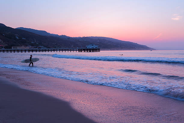 Malibu: Pier Sunrise stock photo