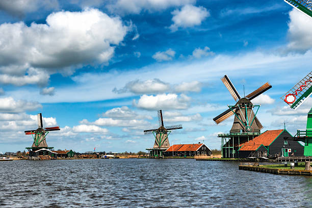 istock Traditional Dutch Windmills on a Typical Canal in Netherlands 452991321