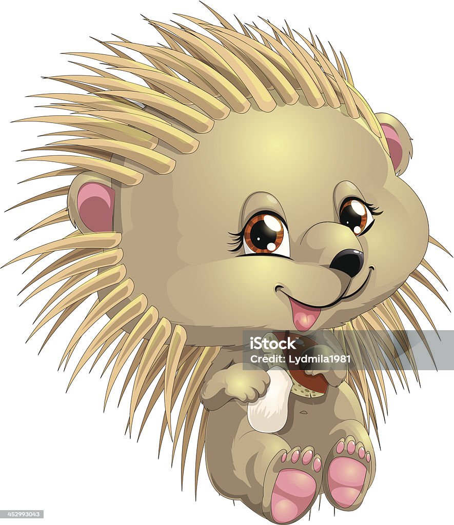 Hedgehog Stock Illustration - Download Image Now - Spiky Hair, Animal,  Anthropomorphic Smiley Face - iStock