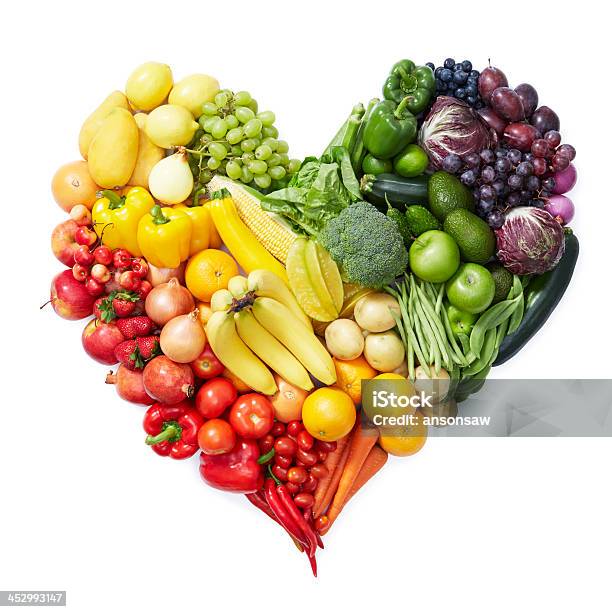 さまざまなフルーツと野菜を作るハート型 - 野菜のストックフォトや画像を多数ご用意 - 野菜, ハート型, 果物