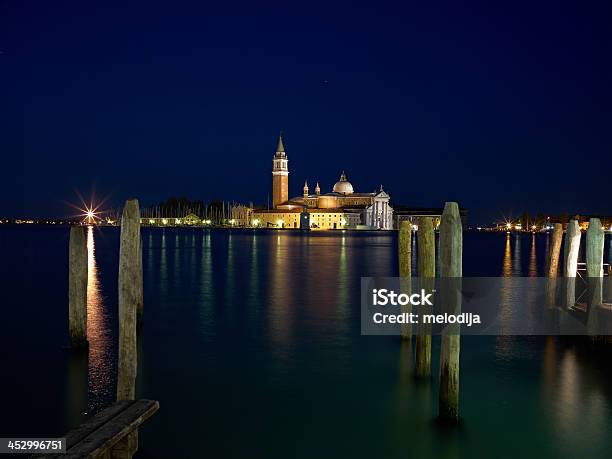 San Giorgio Maggiore Kościół Długie Naświetlanie Przez Noc - zdjęcia stockowe i więcej obrazów Laguna