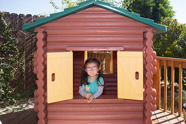 istock Girl Standing in a Cabin 453000529