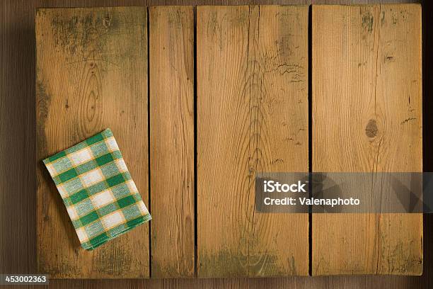 Cookbook Background Table Stock Photo - Download Image Now - Dining Table, Directly Above, Plank - Timber