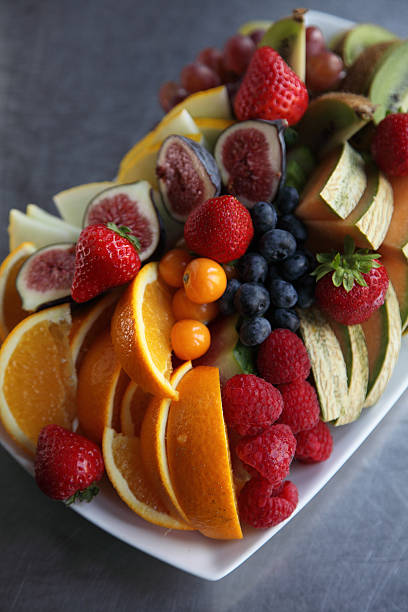 istock Selection of mixed sliced fruit 453002969