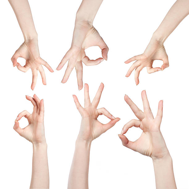 istock Hand OK sign isolated on white 453003599