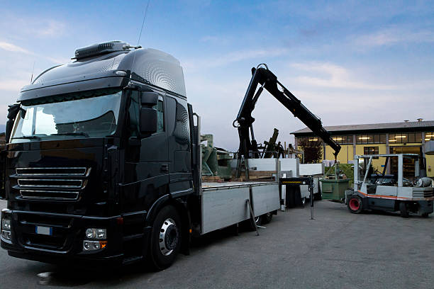 istock Truck and mobile crane 453003921
