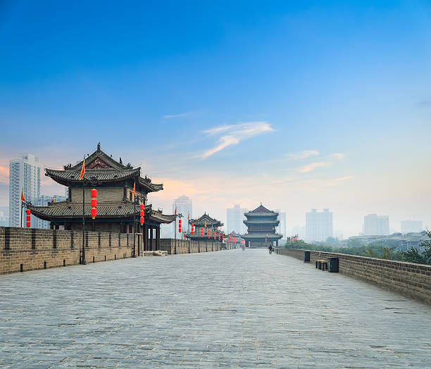 istock xian ancient city wall at dusk 453004769
