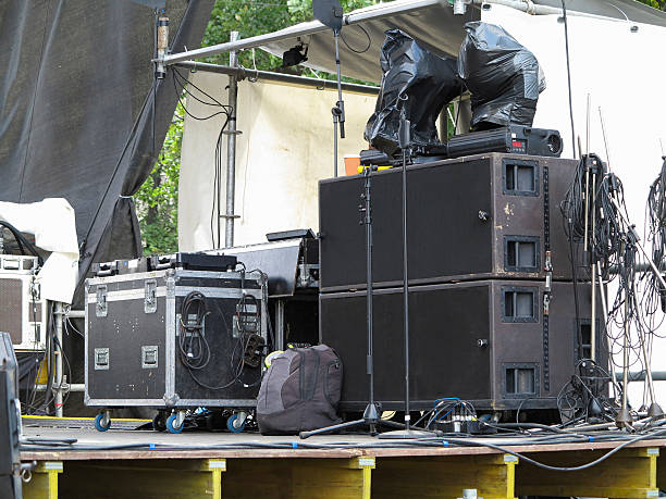 istock Powerfull concerto audio speakers ,amplifiers ,spotlights, stage 453008245