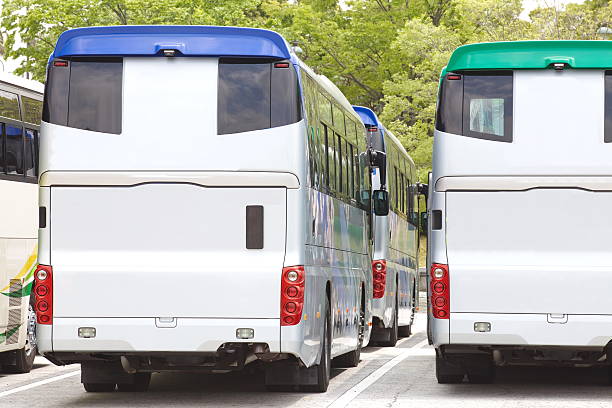 istock Tourist buses on a parking 453009067