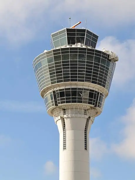 Control tower at Munich Airport, Germany