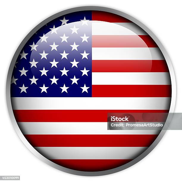 Flag Account Button Usa Flag Glossy Button Stock Illustration - Download Image Now ...