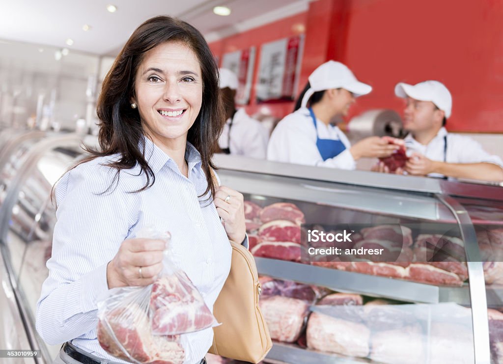 女性の butchers - 肉のロイヤリティフリーストックフォト