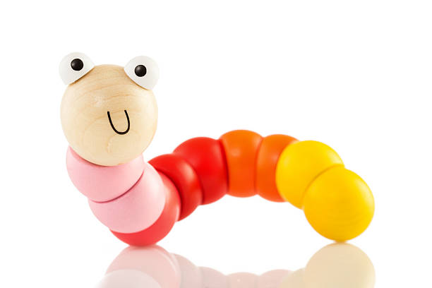 Cute worm toy stock photo