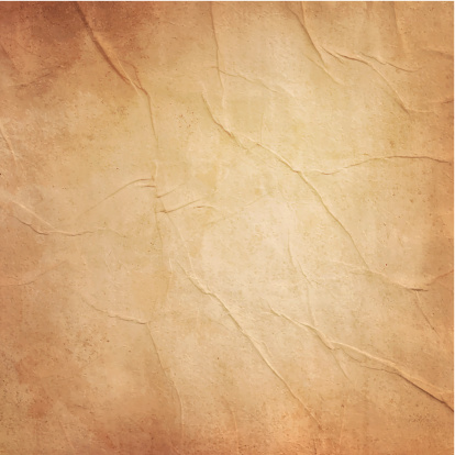 Photo of blank old folded brownish paper