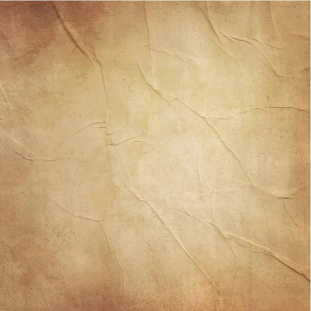 Vector illustration of Photo of blank old folded brownish paper