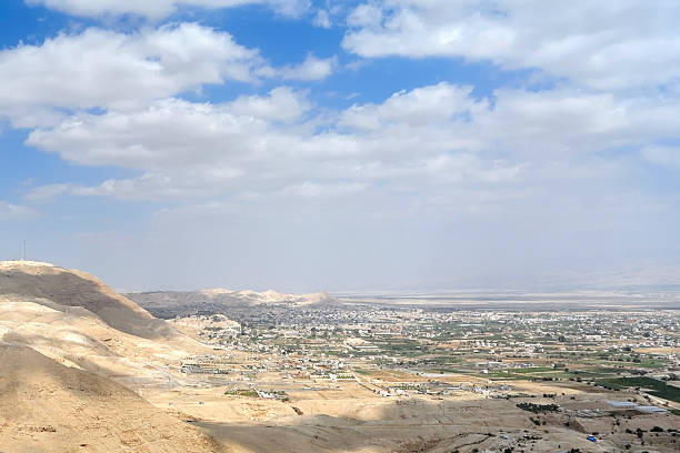 istock Jericho cityscape from Judea desert. 453015681