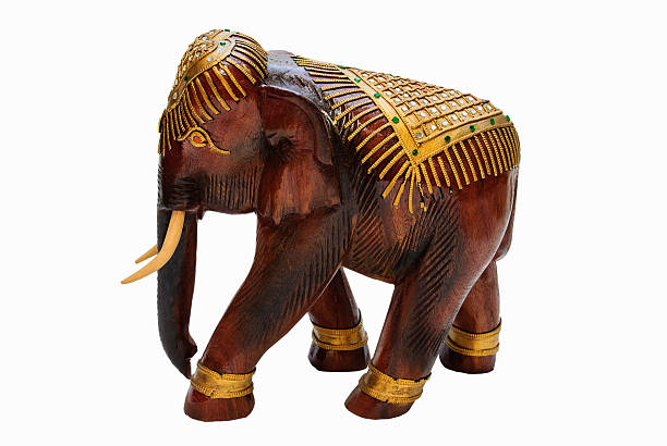 istock wood elephant carves 453021057
