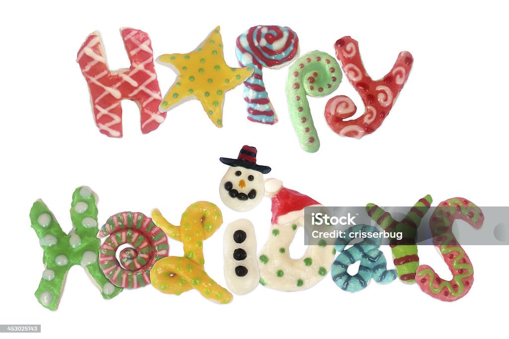 Letras de Natal feliz férias'Cookies' - Royalty-free Felizes festividades - Frase curta Foto de stock