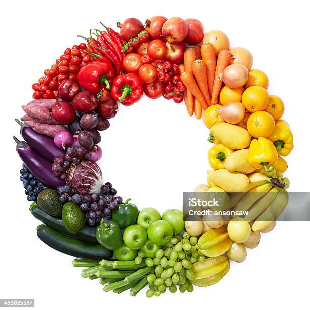 Foto de Roda De Cores e mais fotos de stock de Fruta - Fruta, Círculo, Legume