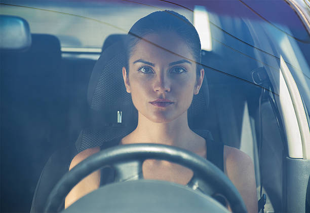 Woman Driving stock photo