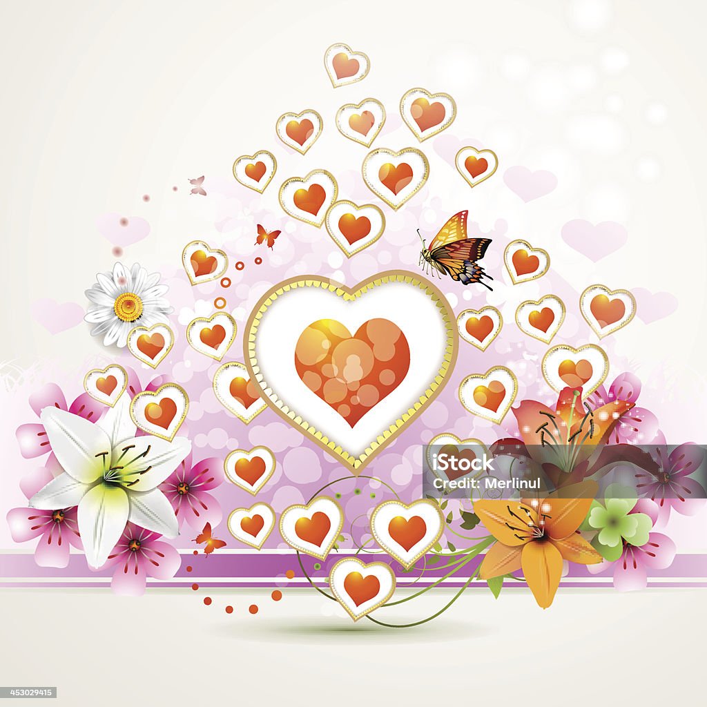 Carte de la Saint-Valentin - clipart vectoriel de Amour libre de droits