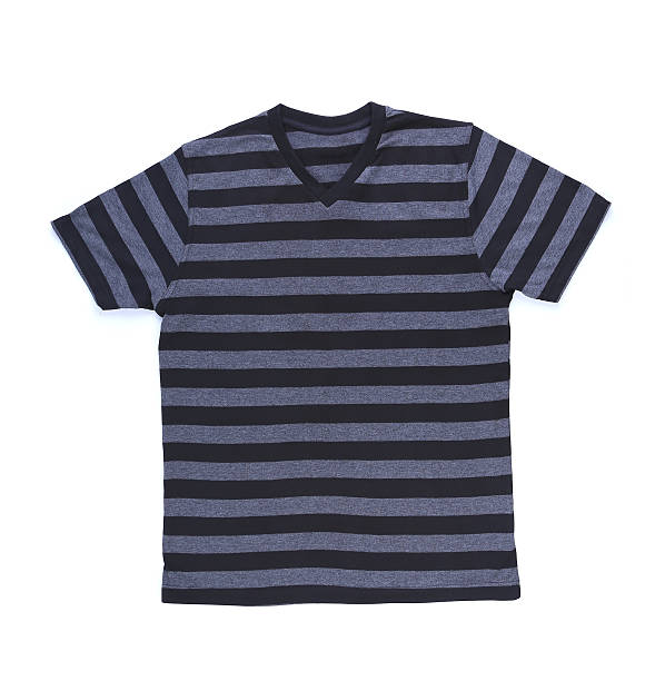 istock Men's striped T-shirt with clipping path. 453029997