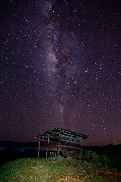 istock Milky way above an old hut 453032431