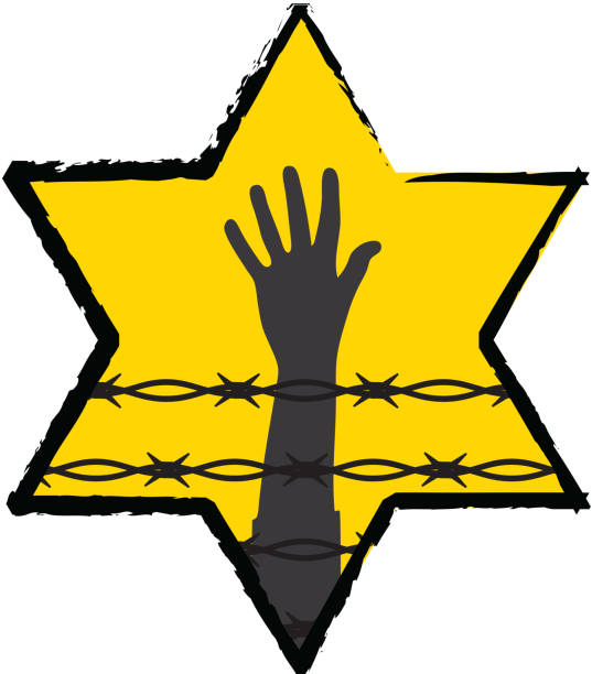 Holocaust symbol Holocaust symbol (vector eps 10 +transparency effects used) nazism stock illustrations