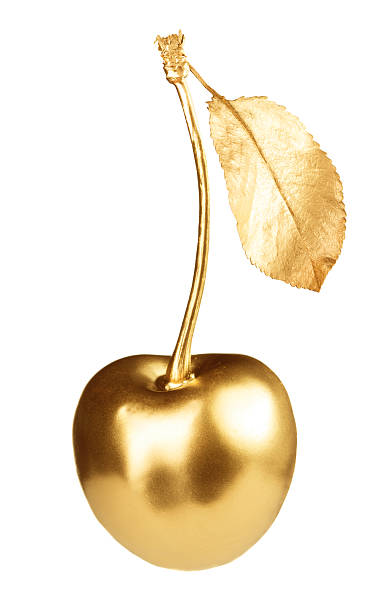 Gold cherry stock photo