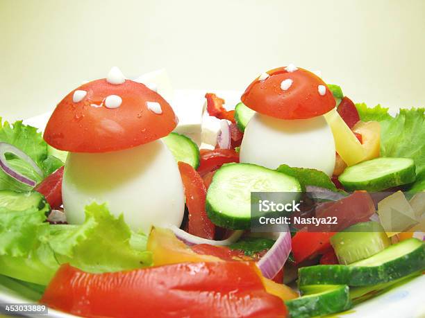 Creative Vegetable Salad Stock Photo - Download Image Now - Appetizer, Creativity, Cucumber