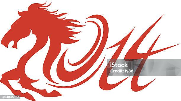 Cavalo 2014 - Arte vetorial de stock e mais imagens de 2014 - 2014, Animal, Ano Novo Chinês