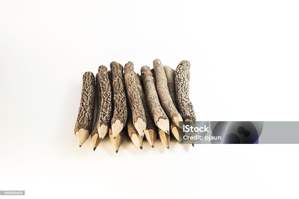 bunch of pencils stylized tree branch Art And Craft Stock Photo